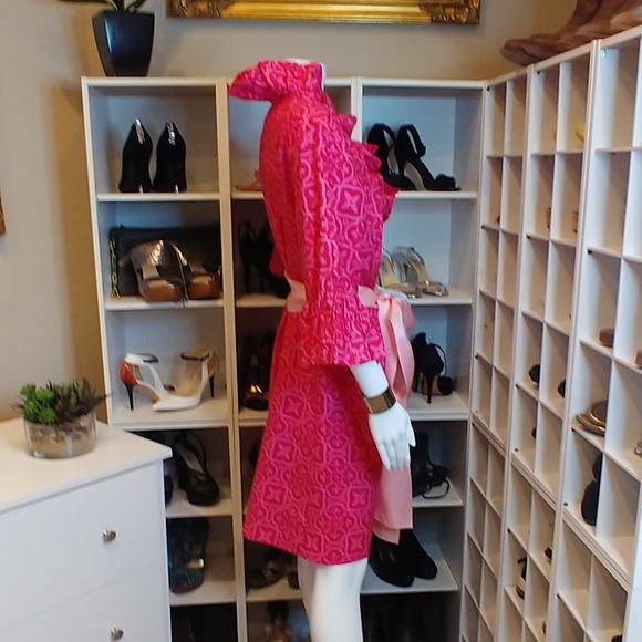 NATTIE MACK RUFFLE BELL SLEEVE DRESS XS - Picture 4 of 6